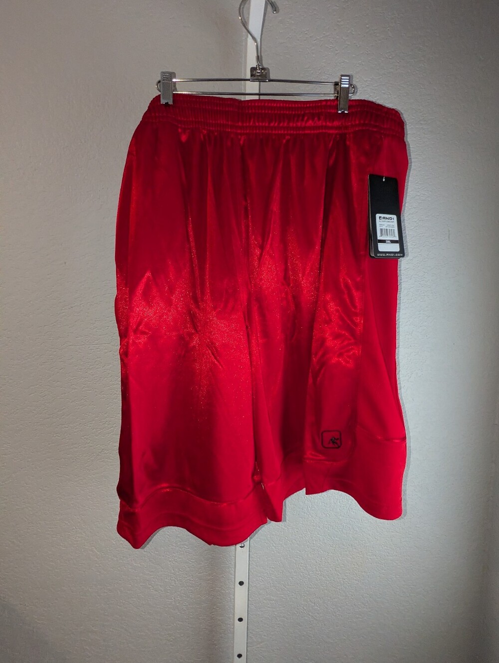 NWT AND1 All Courts Basketball Shorts Big Mens 3XL Varsity Red